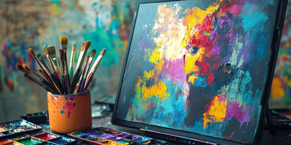 artes digitais feitas com IA para vender online, renda extra com inteligência artificial