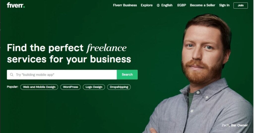 site do fiverr, sites para ganhar dinheiro online