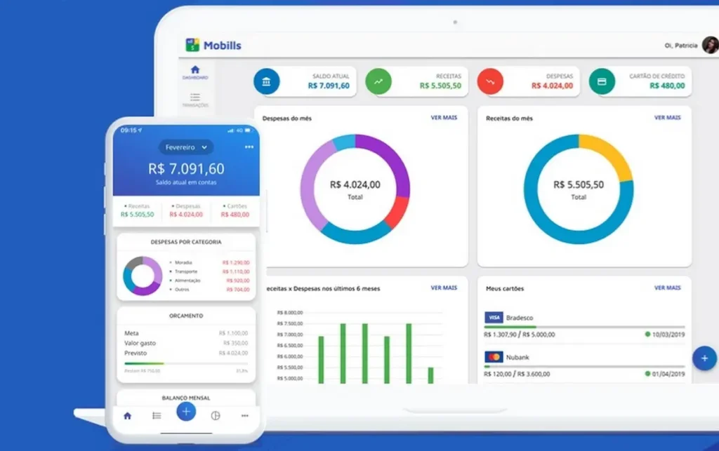 aplicativo para controlar suas finanças, mobills